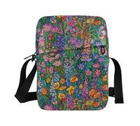 KLL Wild Flowers in Garden carino messenger bag Vegan Leather cross body bag uomo viaggio donna borsa a tracolla