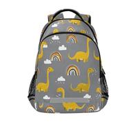 KLL Wildlife Dino Rainbow Gray cool bambini zaini per ragazze con grandi librerie per mochilas elementari para ni?os