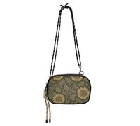 KLL William Morris, borsa a tracolla antifurto da donna, con motivo girasole, alla moda, con scomparti per carte di credito, borsa a tracolla con data