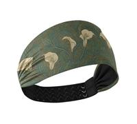 KLL William Morris Calla Lily Pattern Fasce rinfrescanti extra larghe per capelli da donna elastici per capelli da donna per atletica sport escursionismo ciclismo