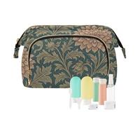 KLL William Morris Dahlia Pattern Makeup Bag Zipper Hanging Cosmetic Bag Borsa per cosmetici per borsa per la capacità di viaggio