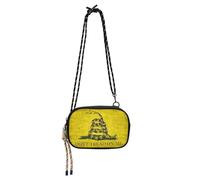 KLL Yellow Snake Don't Tread on Me Flag Borsa a tracolla da uomo alla moda con tracolla regolabile Borse a tracolla da donna Take a walk