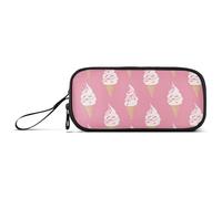 KLL Yummy Ice Cream Peach Nylon Pencil Bag Scuola Grande Capacità Mesh Pen Pencil Case Cancelleria per Studenti di Scuola Preppy