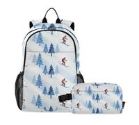 KLL Zainetto con portapranzo Ragazzi Inverno Sci Montagna Pattern