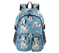 KLL Zaini da viaggio da donna, motivo: cane dalmata con cucciolo blu