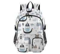 KLL Zaini per computer portatile da donna e uomo Little Vikings Trendy Scandinavian