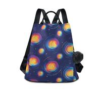 KLL Zaino alla moda opaco Tie-Dyes per adolescenti multiuso borsa zaino per donne per viaggi, lavoro, tutti i giorni con portachiavi pompon