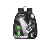 KLL zaino bambini ragazzi mostri Plays Guitar Ufo Alien Print