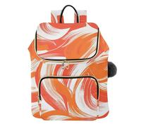 KLL Zaino da donna con motivo geometrico arancione tie dye, elegante e leggero, borsa da viaggio per yoga, sport, viaggi