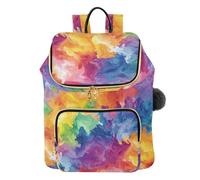 KLL Zaino da donna con motivo tie-dye arcobaleno borsa antifurto moda college bookbag borsa a tracolla per lavoro scuola sport