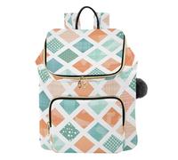 KLL Zaino da donna multicolore a quadri, alla moda, casual, da viaggio, per palestra, lavoro, viaggi