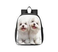 KLL zaino da viaggio per bambini Cute Maltese Dogs Happy