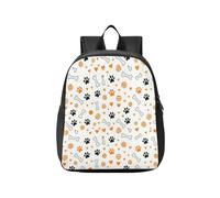 KLL Zaino per bambini ragazze per la scuola Cane Zampa Osso Cuore Stampa Bianco | librerie, per scuola materna, bolso escolar para adolecente