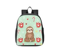 KLL zaino per bambini viaggio Cozy Sloth Hot Cocoa Pattern