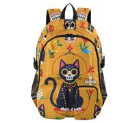 KLL Zaino per computer portatile per donne e uomini, Dia De Los Muertos Sugar Skulls Cats