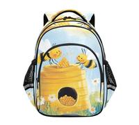 KLL Zaino scolastico carino per bambini Ragazzo/Ragazza Borsa da scuola Ragazzi Casual Day pack Bee Raccolta Miele Alveare