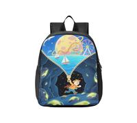 KLL zaino scuola bambini ragazzi The World Inside The Zipper Moon