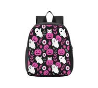 KLL zaino scuola impermeabile per bambini Fantasmi rosa zucca Halloween