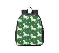 KLL Zaino sportivo per bambini Unicorni magici Stelle Verde Scuro