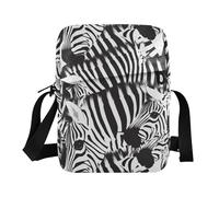 KLL Zebre Stampa Modello Nero e Bianco Messenger Bag per le donne Borsa A Tracolla In Pelle Vegana Piccola Borsa Per Le Donne Shopping Borse A Tracolla