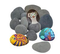 KLLJ Ciottoli Dipinti,10pcs Pietre Piatte,Ciottoli da Spiaggia,Dipingere i Ciottoli,Rocce Naturali di Disegno,Sassi da Dipingere,Pietre Piatte per La Pittura,per Decorative per Acquario e Giardino