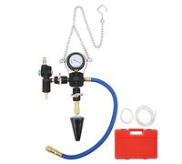 KLLJRFW Coolant Refill Tool Kit 90psi Accurate Gauge Scale Flexible Hose Radiator Pressure Tester Kit Coolant Vacuum Refill Kit Universal for Vehicles