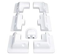 KLLsmDesign Fissaggio per Pannelli solari con Dadi e Viti per Teli da Tetto, staffe di Montaggio per Barre, Camper, pareti e Altri Supporti per Tetto Fuori griglia (ABS 7pcs, White)