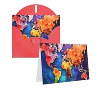 KLLTYHMU 1 set di biglietti di ringraziamento con buste, mappa dei colori, biglietto di auguri per appunti personalizzati, biglietti formali per tutte le occasioni, adatti per piccole imprese, baby