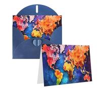 KLLTYHMU 1 set di biglietti di ringraziamento con buste, mappa dei colori, biglietto di auguri per appunti personalizzati, biglietti formali per tutte le occasioni, adatti per piccole imprese, baby
