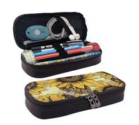 KLLTYHMU Astuccio in pelle Organizer Grande Capacità Matita Sacchetto di Immagazzinaggio Con Scomparti Carino Matita Borsa Colorata Tastiera Pianoforte Musica Penna Box Portatile Cosmetico Trucco Bag