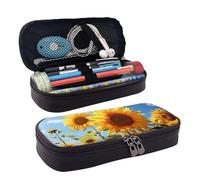 KLLTYHMU Astuccio in pelle Organizer Grande Capacità Matita Sacchetto di Immagazzinaggio Con Scomparti Carino Matita Borsa Colorata Tastiera Pianoforte Musica Penna Box Portatile Cosmetico Trucco Bag