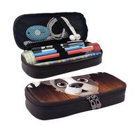 KLLTYHMU Astuccio in pelle organizer per matite di grande capacità borsa portaoggetti con scomparti carino borsa per matite pupazzo di neve conchiglie sabbiosa spiaggia penna box portatile cosmetico