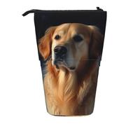 KLLTYHMU Golden Retriever - Astuccio telescopico per matite, portapenne, portatile, con supporto verticale, carino e spazioso, per forniture per ufficio
