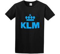 KLM Royal Dutch Airline Cotton T Shirt Mens Black XL