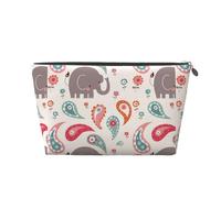 KLNBV Beauty case da viaggio con elefanti, con una cerniera e abbastanza grande per riporre gli strumenti cosmetici, Argento, Taglia unica