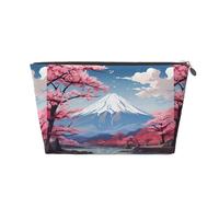 KLNBV Japan Mount Fuji Landscape Travel Toiletry Bag Make Up con una cerniera e abbastanza grande per cosmetici strumenti, Argento, Taglia unica
