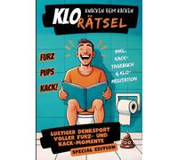 Klo Rätsel knacken beim Kacken: Lustiger Denksport voller Furz- und Kack-Momente inkl. Fun Facts, Kack-Tagebuch u.v.m. Das beliebte Geschenk für Männer und Frauen mit Humor