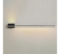 Klobvtt Applique da Parete Nera Minimalista Applique da Parete lineare a LED Lampada da Parete a Strisce Lunghe, Applique da Parete per Interni luci da Parete per Soggiorno Camera da Letto corridoio