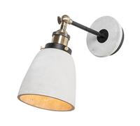 Klobvtt Applique Industriale In Cemento Regolabile, Lampada Da Parete Moderna Da Comodino, Applique Cablate In Cemento, Luci Da Parete For Soggiorno, Camera Da Letto, Lettura(A)