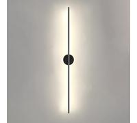 Klobvtt illuminazione applique da parete lineare nera minimalista Slim Stick Lampada da parete lampada da parete a LED striscia lunga luci per montaggio a parete lavatrice da parete interna per soggio