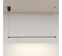 Klobvtt Lampada a sospensione lineare Lampada a sospensione nera minimalista Apparecchio di illuminazione a soffitto con lampadario a LED, luci a isola da cucina a striscia lunga Lampade a sospensione