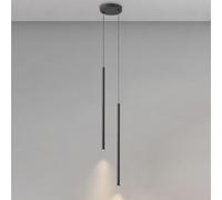 Klobvtt Lampada a Sospensione Minimalista a LED lampadario a Tubo Nero Lampada da soffitto Cilindro apparecchio di Illuminazione a Sospensione Moderne luci a Sospensione per Soggiorno Camera da Letto