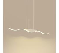 Klobvtt Lampada A Sospensione Moderna Forma Di Onda, Lampadario Lineare A Sospensione For Isola Cucina, 3 Colori, Lampadario Lungo For Sala Da Pranzo, Camera Da Letto, Ufficio(80cm/31.5in)