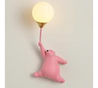 Klobvtt Lampada da parete a forma di orso cartone animato lampada da parete a palloncino lampada da parete per camera dei bambini apparecchio di illuminazione per montaggio a parete fata G9 applique c