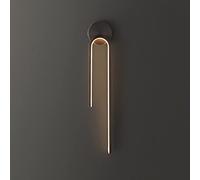Klobvtt Lampada da parete a LED a striscia lunga Applique da parete in rame Lampada da parete moderna Decorazione da comodino Sfondo di illuminazione Applique da parete lineari Lampade 3 Modalità colo