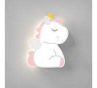 Klobvtt Lampada da parete a LED Lampada da parete per cameretta per bambini Illuminazione da parete per unicorno di cartone animato Applique da parete 13W Lampade da parete per camera dei bambini Came