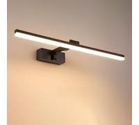 Klobvtt Lampada frontale a specchio a LED Barra luminosa lineare per trucco Armadietto a specchio nero Apparecchio di illuminazione Striscia lunga Luci per specchio per trucco Sconce per trucco per sp