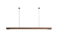 Klobvtt Lampadario a LED nordico lampada a sospensione lineare in legno lampada a sospensione lunga minimalista apparecchio di illuminazione per isola della cucina, lampade a sospensione lineari a str