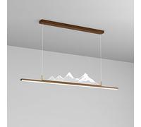 Klobvtt Linea di lampadari a LED Illuminazione a sospensione Apparecchio a soffitto Lampada a sospensione tradizionale orientale, lampadari lineari a strisce Plafoniere per isola cucina, soggiorno, ba