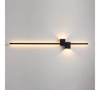 Klobvtt moderna applique da parete lineare striscia lunga barra luminosa da parete applique cablata illuminazione da parete interna lampada da parete su giù modalità 3 colori rondella da parete per so